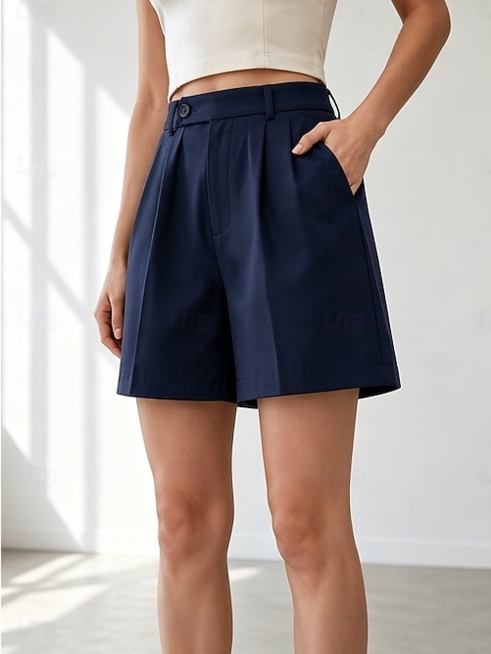 NWT Frank & Oak The Celine Pleated Bermuda Shorts